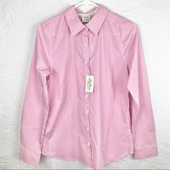 Van Heusen Pink Gingham Slim Fit Button Down Shirt NEW - Picture 1 of 5